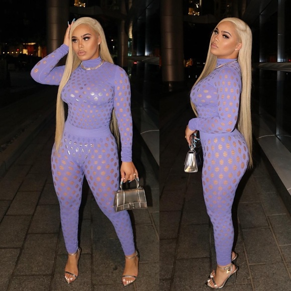 MAISIE WILEN - Purple Perforated Set - Picture 4 of 4